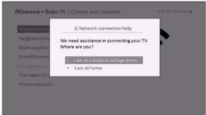 HISENSE 50R6107 - To connect your TV to the restricted network - 1