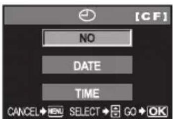 [CF] NO DATE TIME CANCEL→NEW SELECT→GO→OK