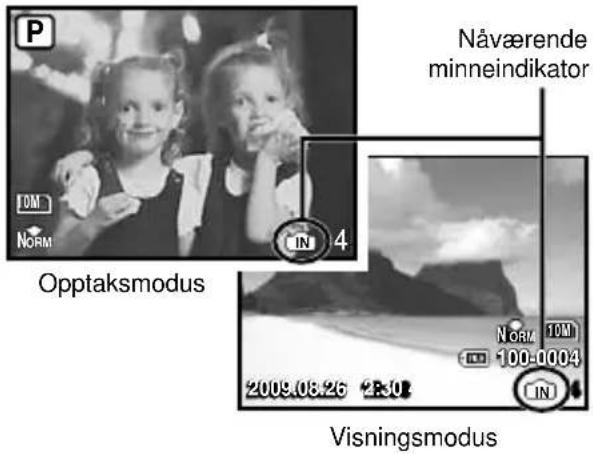 P TOM NORM 4 Näværende minneindikator Opptaksmodus NORM 10M 100-1004 2009.08.26 2R:01 IN Visningsmodus