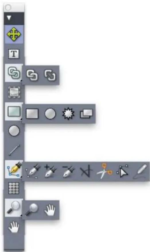 Screenshot of a software toolbar with icons for drawing, editing, and formatting tools