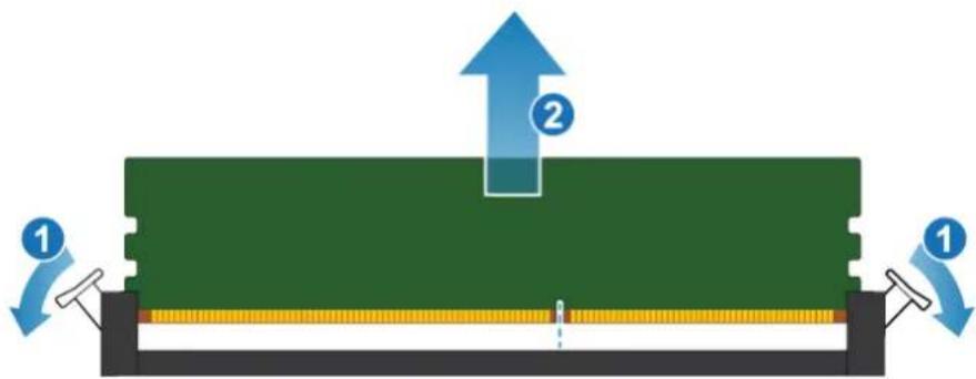 Diagram showing a mechanical or structural component with labeled parts and directional arrows indicating motion or force.