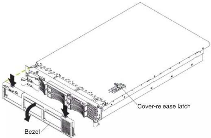 Cover-release latch Bezel