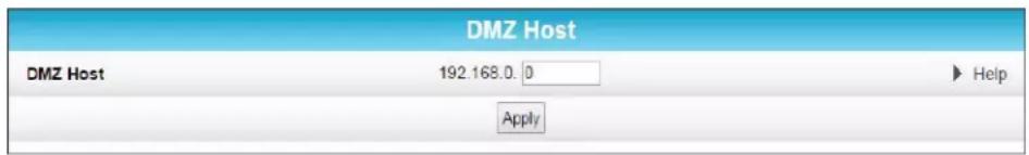 DMZ Host DMZ Host 192.168.0.0 Apply Help