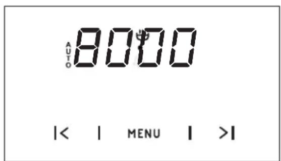AUTO 8000 |< | MENU | >|