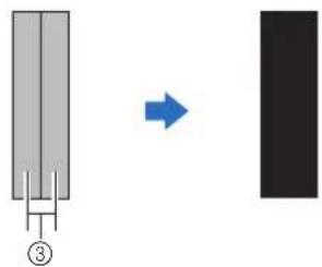 Diagram showing a gray vertical structure with a labeled component and an arrow indicating direction, next to a black rectangle.