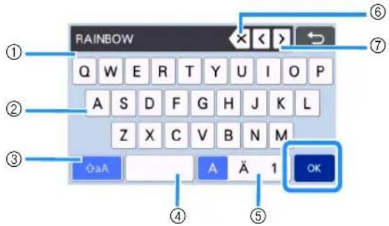 RAINBOW Q W E R T Y U I O P A S D F G H J K L Z X C V B N M ① ② ③ ④ ⑤ ⑥ ⑦ ⑧ A A 1 OK