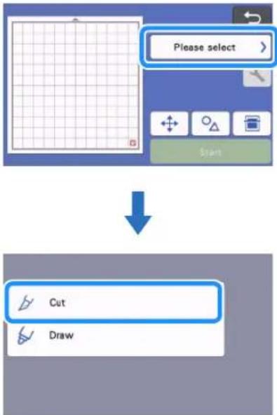 Please select Start Cut Draw