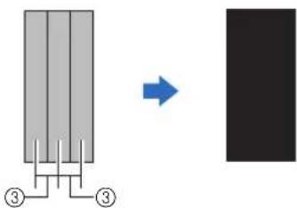 Diagram showing a device with three ports and an arrow pointing to a black rectangle, likely indicating transformation or labeling.