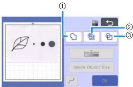 ① ② ③ Ignore Object Size OK