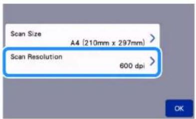 Scan Size A4 (210mm x 297mm) Scan Resolution 600 dpi