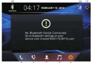 04:17 FEBRUARY 10, 2014 No Bluetooth Device Connected Go to Bluetooth settings by your device and choose"XOD17328T"to pair