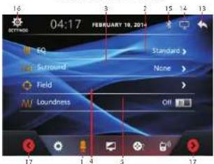 04:17 FEBRUARY 19, 2014 EQ Surround Field M' Soundness Standard > None > Off