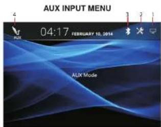 AUX INPUT MENU 04:17 FEBRUARY 10, 2014 AUX Mode