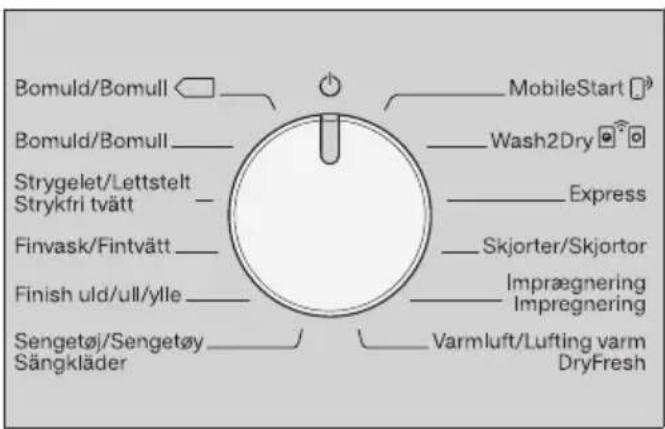 MIELE TEF 665 WP - Tørretumbleren tændes - 1