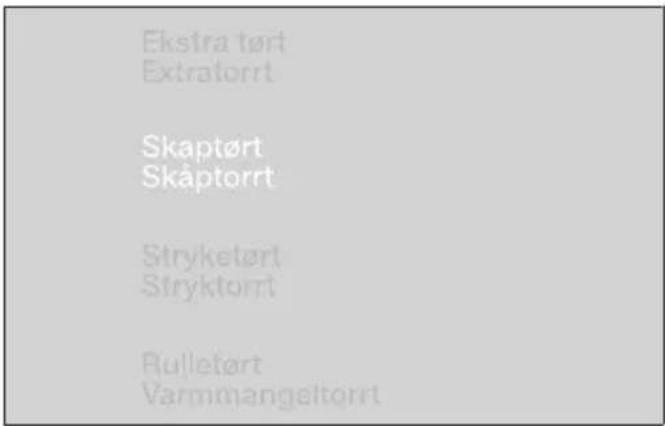 MIELE TEF 665 WP - Tørretrin vælges i et tørretrin-program - 1