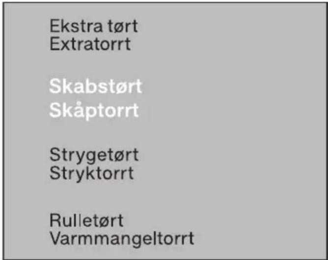 MIELE TED 445 WP - Tørretrin vælges i et tørretrinprogram - 1
