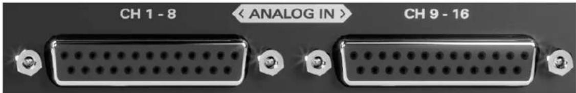 CH 1 - 8 < ANALOG IN > CH 9 - 16