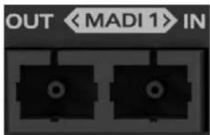 OUT < MADI 1> IN