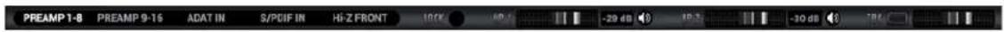 PREAMP 1-8 PREAMP 9-16 ADAT IN S/POIF IN Hi-Z FRONT 100K -29 dB -30 dB TR4