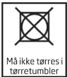 Må ikke tørres i tørretumbler