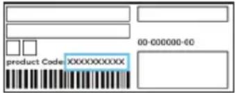 product Code XXXXXXXXX 00-000000-60