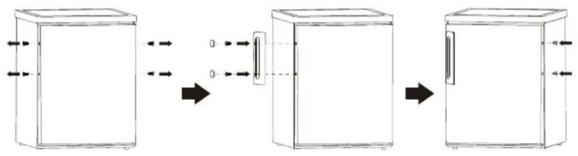 Exquisit KB05-V-040FW - Wijzigen deurscharnier - 6