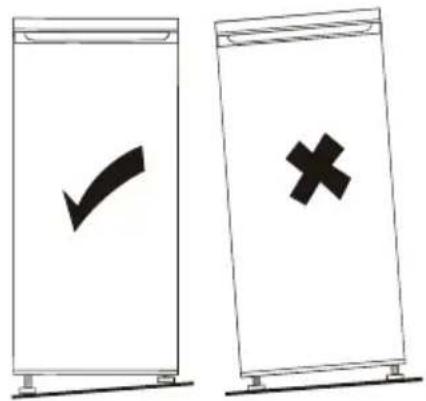 Two identical diagrams showing a checkmark and a cross symbol inside vertical bars, likely indicating cancellation or rejection.