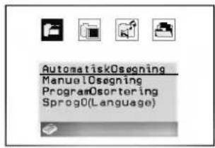 AutomatiskOsegning ManuelOsegning ProgramOsorting Sprog0(Language)
