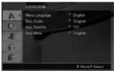 LG DV161E2Z - Oprindelige indstillinger - 1