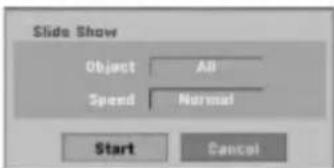 Slide Show Object AB Speed Normal Start Cancel
