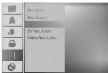 Rec Model Rec Aspect DV Rec Audio Video Rec Audio