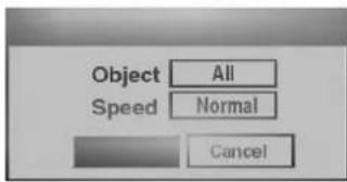 Object All Speed Normal Cancel