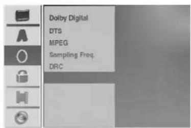 Dolby Digital DTS MPEG Sampling Freq. DRC