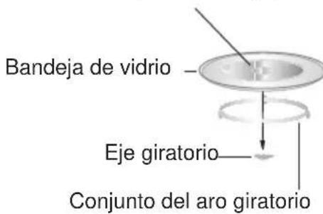 Bandeja de vidrio Eje giratorio Conjunto del aro giratorio