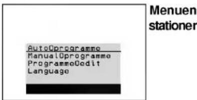 AutoOprogramme ManualOprogramme ProgrammeOedit Language Menuen stationer