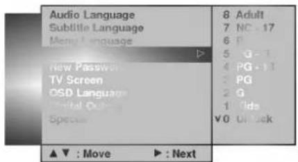 LG KF-21FC70RX - Parental control setting - 1