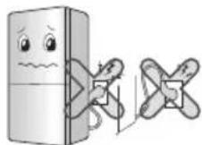 LG GR-3990W - Do not allow the power plug to face upward or to be squeezed at the back of the fridge-freezer. - 1