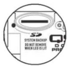 SD SYSTEM BACKUP DO NOT REMOVE WHEN LED IS LIT