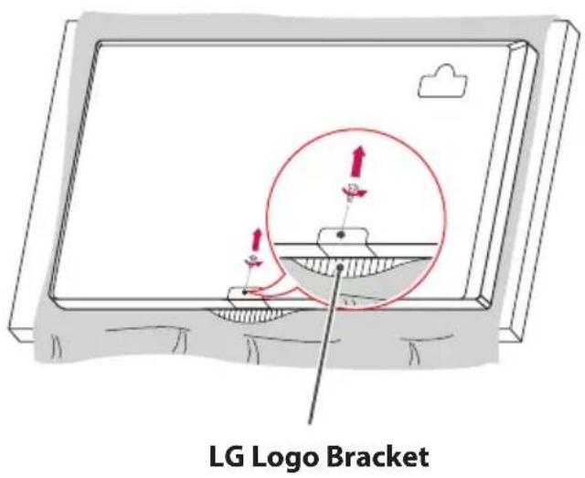 LG 55SL5B - Sådan fjerner du LG Logo Montering af LG Logo på højre side - 1