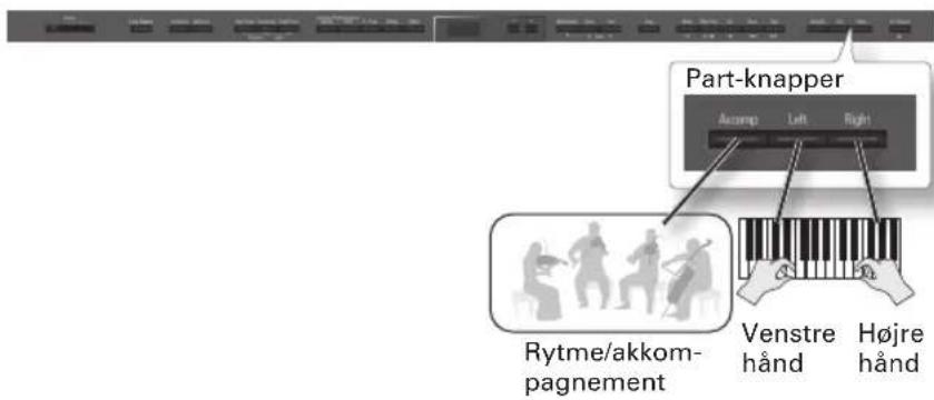ROLAND DP-90 - Vælg hvilken part du vil høre - 1