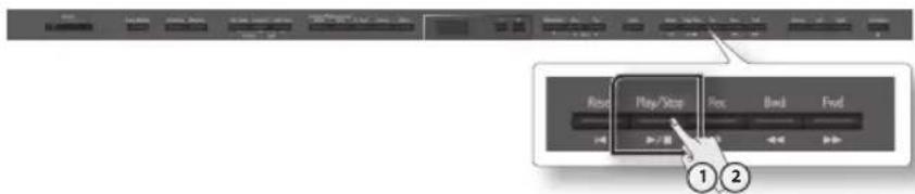 ROLAND DP-90 - Start/Stop optagelsen - 1