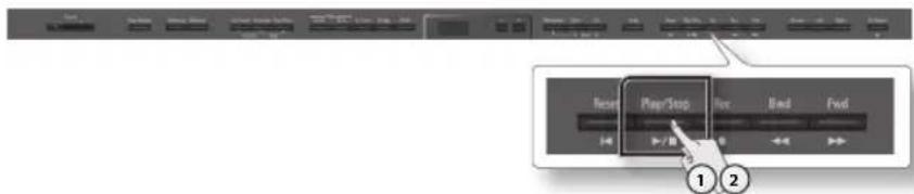 ROLAND DP-90 - Start/stop optagelsen - 1