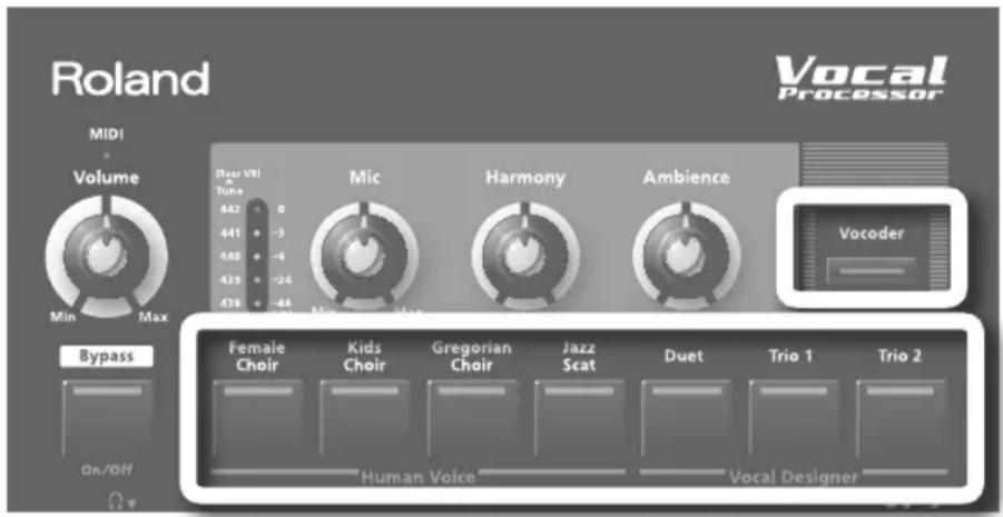 ROLAND VP-7 - Vælg en variation på Vocoderlyden - 1
