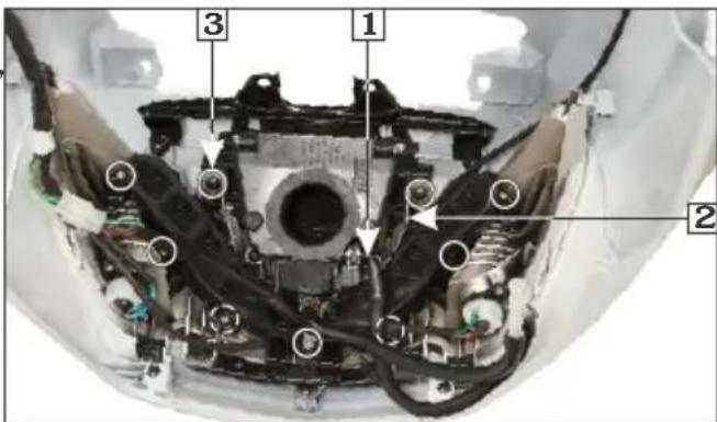 Labeled diagram of a mechanical assembly with numbered components and structural details