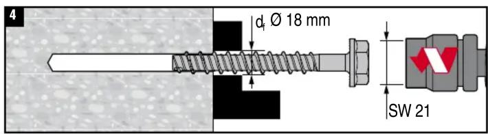 d Ø 18 mm SW 21