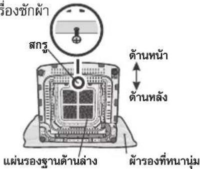ร้องซักผ้า สกรุ ต้านหน้า ต้านหลัง แผ่นรองฐานด้านล่าง ผ้ารองที่หนานุ่ม