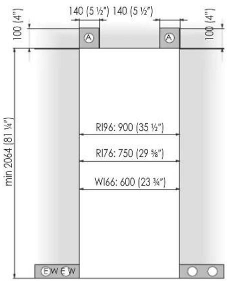SMEG RF396RSIX - Pladsbehov med åben läge - 1