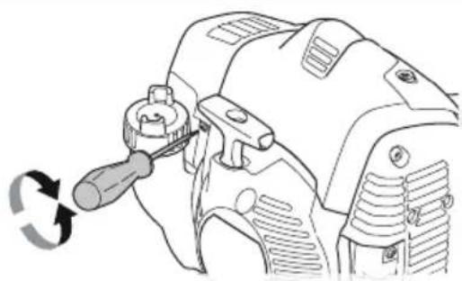 HUSQVARNA 525LX - Slik justerer du tomgangsturtallet - 1