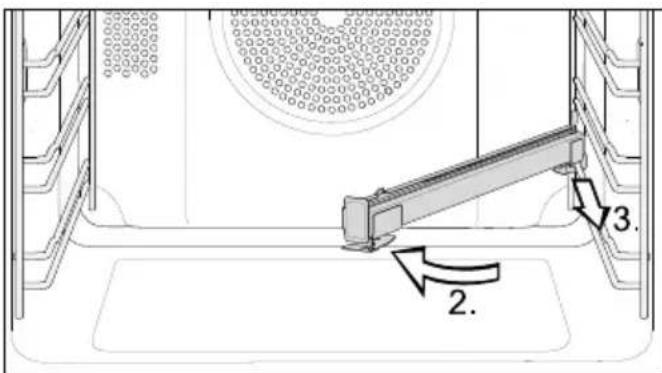 MIELE H 7160 BP - Afmontering af FlexiClip-udtrækkene - 2