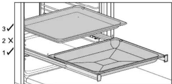 MIELE H 7160 BP - Bageplade, bradepande og rist med udtræksstop - 7